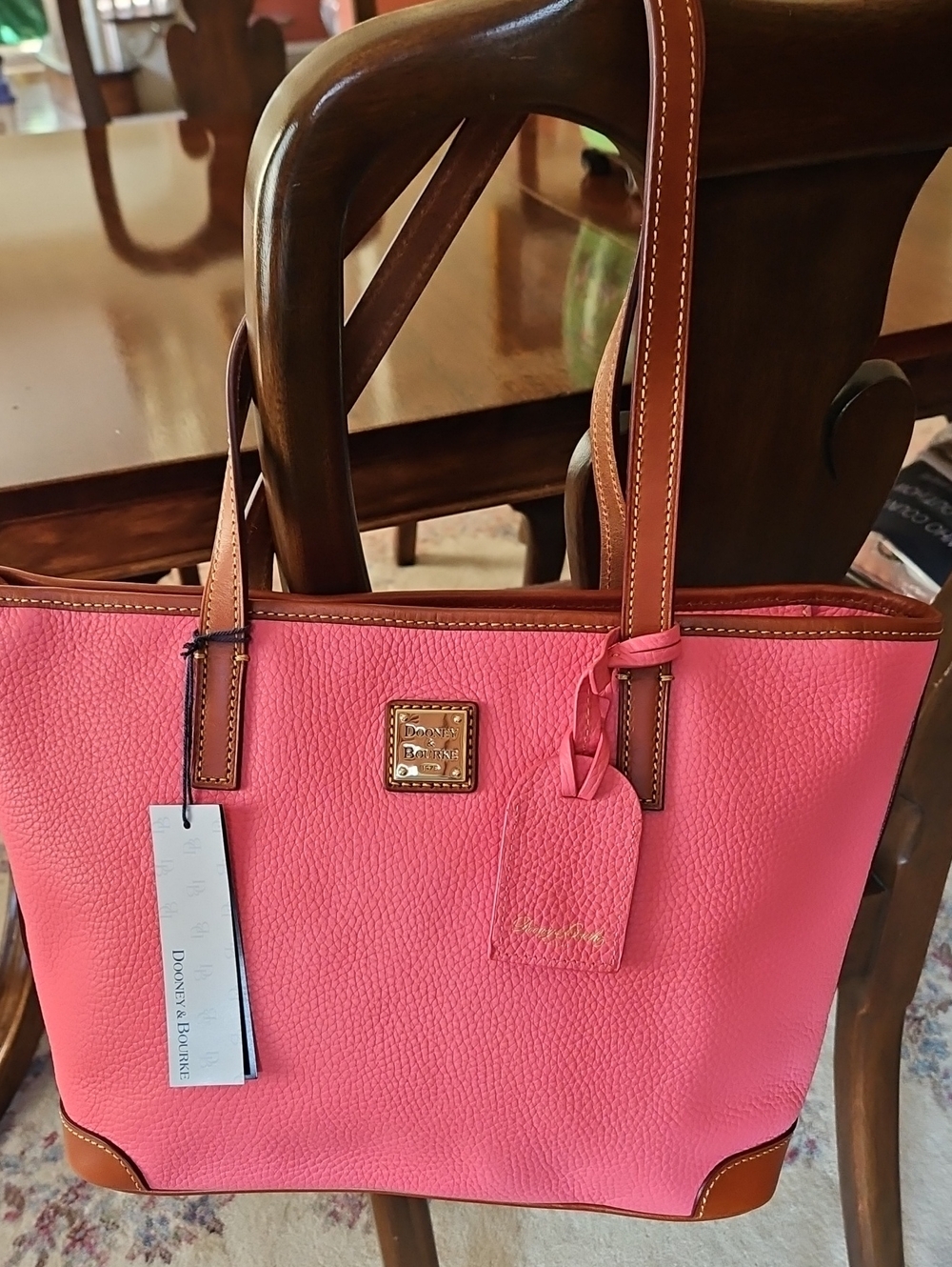 Dooney & Bourke Bubble Gum Charleston Pebble Leather Shopper
